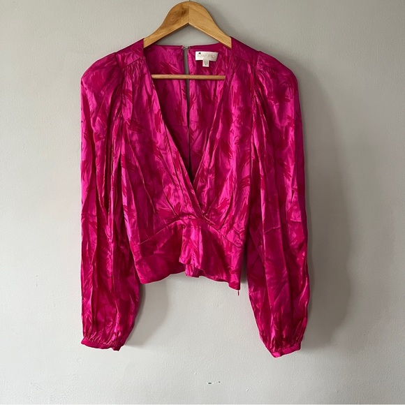 Ronny Kobo Pink Eugina Silk Blend Blouse Small NWOT - Picture 3 of 8